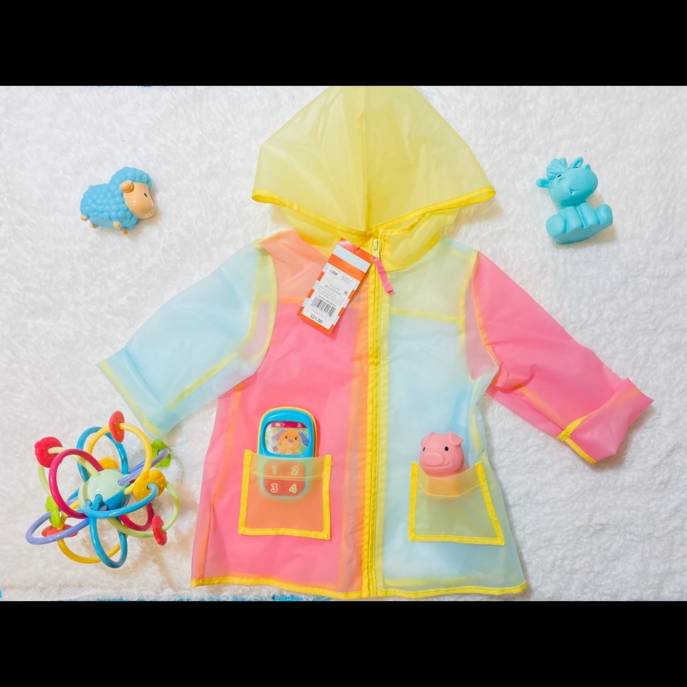 Multi Color Kids Rain Coat